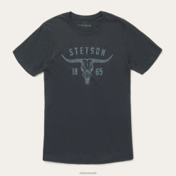 mehed longhorn graafiline tee Stetson must kehakate ZNRBV371