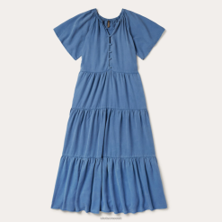 naised Lyocell denim pikk kolmeastmeline kleit Stetson sinine kehakate ZNRBV492